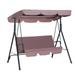 3 Seat Patio Swings with Canopy Outdoor Porch Swing Chair Canopy Swing Sets for Backyard Poolside Balcony