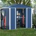 GangMei Metal Outdoor Storage Shed 6 4 FT Tool Shed Storage with Sliding Door