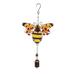 JikoIiving Wind Chimes Ladybug and Bee Hanging Bell with Hook Metal Wind Chime Wall Art Garden Statues and Sculptures Metal and Glass Hanging Decoration for Window Home Garden Yard