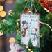 Christmas Snowman Pattern Hanging Wooden Plaque Board Pendant for Christmas Decoration