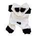 Waroomhouse Panda Shape Pet Costume Adorable Panda Shape Dog Costume Hooded 4-legged Pet Romper Autumn Winter Plush Small Dog Pet Clothing