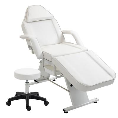 Massage Salon Tattoo Adjustable Chair,Multi-Purpose 3-Section Facial Bed Table with Hydraulic Stool