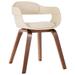 vidaXL Dining Chair with Bentwood and Faux Leather Side Chair for Kitchen - 19.3" x 20.1" x 27.6"