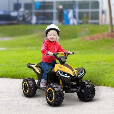 12V Kids ATV Quad Car with Four Wheeler with Wear-Resistant Wheels, Music, Electric Ride-on ATV for Toddlers Ages 3+ Years Old