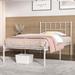 VECELO Victorian Style Metal Platform Bed Frame with Headboard, Twin Size Bed