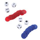 2 Sets Party Funny Dice Chip Game Toy Center Left Right Dice Game Plaything