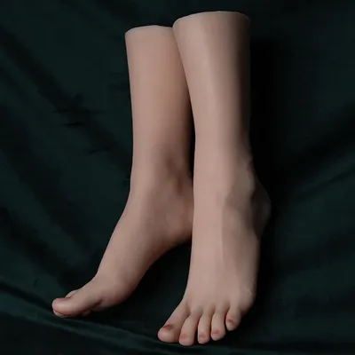 Piede per la pratica delle unghie modello di piede in Silicone femminile simulato con piedi di manichino di vitello Fetish per l'esposizione di gioielli per scarpe da lavoro TGT3906