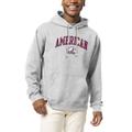 Men's League Collegiate Wear Heather Gray American University Eagles Arch Over Logo Essentials Pullover Hoodie