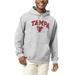 Men's League Collegiate Wear Heather Gray Tampa Spartans Arch Over Logo Essentials Pullover Hoodie