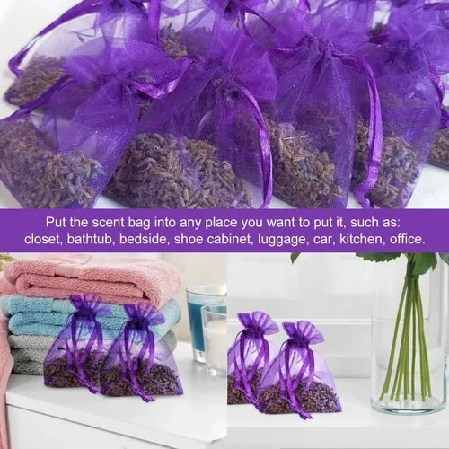 Lavendelsäckchen, getrocknete Lavendelblüten, Beutel mit langanhaltender Erfrischung, Luftaufbewahrung, Zuhause, Kleiderschrank,