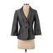 The Limited Blazer Jacket: Short Gray Print Jackets & Outerwear - Women's Size X-Small