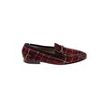 Sam Edelman Flats: Loafers Chunky Heel Boho Chic Burgundy Plaid Shoes - Women's Size 7 - Almond Toe