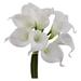 BULYAXIA Real Touch Calla lily-10 Stems Hand-Tied Bouquet-Natural White.