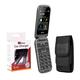 TTfone TT970 Flip Mobile Phone Bundle with Case and Car Charger No Sim Card
