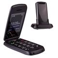 TTfone Star Grey TT300 Big Button Flip Mobile Phone | EE PAYG