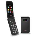 TTfone Black TT760 4G Flip Big Button Mobile | USB C Cable | EE PAYG