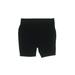 Lands' End Athletic Shorts: Black Print Activewear - Women's Size Large - Dark Wash