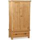 Addison Natural Oak Gents Double Wardrobe with 2 Doors and 1 Bottom Storage Drawer