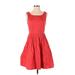 Moulinette Soeurs Casual Dress - Party: Red Print Dresses - Women's Size 4