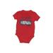 Carter's Short Sleeve Onesie: Red Bottoms - Size 18 Month