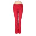 Arizona Jean Company Jeans - Super Low Rise Boot Cut Boot Cut: Red Bottoms - Women's Size 9 - Dark Wash