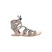 DV by Dolce Vita Sandals: Tan Zebra Print Shoes - Women's Size 7 - Open Toe