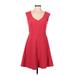 Cynthia Rowley TJX Cocktail Dress - A-Line: Red Solid Dresses - Women's Size Medium