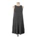 Old Navy Casual Dress - A-Line Crew Neck Sleeveless: Gray Dresses - Women's Size Small