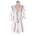 Tavik Romper Tie Neck Long sleeves: White Print Rompers - Women's Size Small