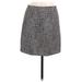 Banana Republic Casual Skirt: Gray Tweed Bottoms - Women's Size 6