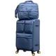 REEKOS Carry-on Suitcase Luggage Expandable Rolling Upright Luggage, 2-Piece Set,Spinner Wheels,TSA Lock for Travel Carry-on Suitcases Carry On Luggages (Color : Blue, Size : 28in)