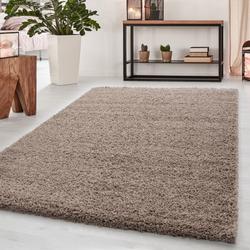 Hochflor-Teppich AYYILDIZ TEPPICHE "Dream Shaggy", beige (natur), B:160cm H:50mm L:230cm, Kunstfaser, Teppiche, Langflor, auch in rund, Läufer, Wohnzimmer Schlafzimmer