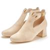 Stiefelette LASCANA, Damen, Gr. 39, beige, Obermaterial: 100% Textilmaterial. Futter: 100% Lederimitat. Decksohle: 100% Lederimitat. Laufsohle: 100% Synthetik, unifarben, casual, Schuhe, Stiefel, Boots mit Blockabsatz und besonders softer Innensohle...