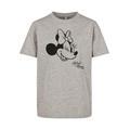 T-Shirt MISTERTEE "Damen Kids Minnie Mouse XOXO Tee" Gr. 146/152, grau (heathergrey) Mädchen Shirts T-Shirts