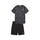 Jogginganzug PUMA "ACTIVE SPORTS Sportset Jungen" Gr. 140, schwarz (black) Kinder Sportanzüge Trainingsanzüge