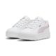 Sneaker PUMA "Karmen L Sneakers Mädchen" Gr. 27.5, weiß (white grape mist silver purple metallic) Kinder Schuhe Sneaker