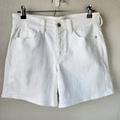 Anthropologie Shorts | Anthropologie Pilcro Slim Boyfriend Fit White Denim 6" Shorts | Color: White | Size: 28