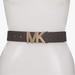 Michael Kors Accessories | Michael Kors 38mm Leather Reversible Mk Logo Plaque Buckle Belt | Color: Black/Brown | Size: Large