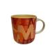Anthropologie Dining | Anthropologie Lottie Monogram Mug Letter M Red Orange Yellow Ceramic Coffee Mug | Color: Red/Yellow | Size: 3 3/4 X 3 7/8"