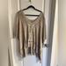 Free People Sweaters | Free People Oversized Poncho Sweater Size Small | Color: Tan/White | Size: S