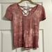 American Eagle Outfitters Tops | American Eagle Outfitters Aeo - New Tie Dye Crop Top - Small | Color: Pink/White | Size: M