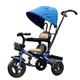 Baby Toddlers Tricycle Slip Baby Artifact Five-Wheeled Trolley Tricycle Stroller Simple Belt Baby Brake Light Folding Umbrella (Color : Black)