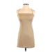H&M Casual Dress - Mini Square Sleeveless: Tan Dresses - Women's Size 4