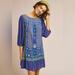 Anthropologie Dresses | Anthropologie | Akemi + Kin Patina Floral Embroidered Peasant Dress Size Us 10 | Color: Blue/Yellow | Size: 10