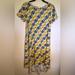 Lularoe Dresses | Lularoe Carly Dress Xs Disney Donald Duck | Color: Blue/Yellow | Size: Xs