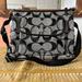 Coach Bags | Authentic Coach Kyra Daisy File Courier Crossbody Bag | Color: Black/Gray | Size: Os