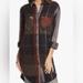 Free People Tops | Free People: Snap Front : Street Talk : Tunic, Jacket, Dress - Versatile | Color: Blue/Brown | Size: Xs