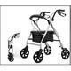 Rollator Walker for Seniors with Seat & Back Support 8” 4-Wheeled Aluminum Rolling Walker Height Adjustable Folding Adult Walker All Terrain Drive Walker Supports Up to 120 Kgs – Black
