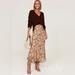 Polo By Ralph Lauren Skirts | Flawed Polo Ralph Lauren Brown Floral Midi Skirt Size 6 Us $298 | Color: Brown | Size: 6