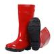 DIOB Wellington Boots for Mens, 39-46 EU Mid Calf Wellies Boots, Thickened PVC Material Waterproof Non-slip Wear-resistant Rain Shoe, Work Utility Footwear for Garden Outdoor- red|| 46 EU